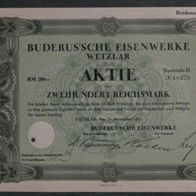 Buderus´sche Eisenwerke, Wetzlar 1933 200 RM