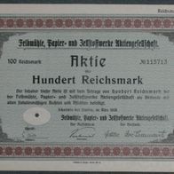 Feldmühle, Papier- und Zellstoffwerke Aktiengesellschaft 1928 100 RM