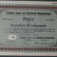 Feldmühle, Papier- und Zellstoffwerke Aktiengesellschaft 1929 100 RM
