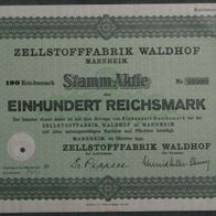 Zellstofffabrik Waldhof 1934 100 RM