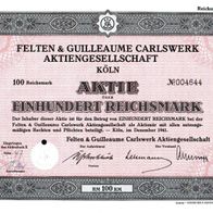 Felten & Guilleaume Carlswerke Aktiengesellschaft 1941 100 RM