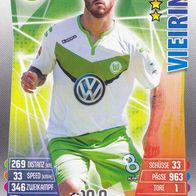 VFL Wolfsburg Topps Trading Card 2015 Vieirinha Nr.313