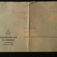 Briefkuvert mit Freistempel Kreissparkasse Krefeld 1970