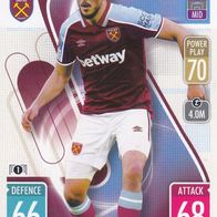 West Ham United Topps Trading Card Europa League 2021 Pablo Fornals Nr.112