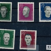 3375 - DDR Briefmarken Michel Nr 752 - 754 ,774,775,777,778 frisch Jahrg.1960
