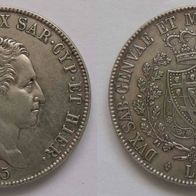 Italien-Sardinien Silber 5 Lire 1825 "CARLO FELICE" (1821-1831) f. vz, RAR !!