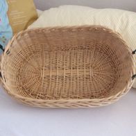 wunderschöner großer Weidenkorb f Pflanzen Utensilo Bad Deko Spielzeug Griffe Metall