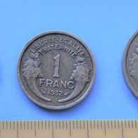 3 schoene Muenzen aus Frankreich von 1932, 1928, 1929 aus Alu-Bronze