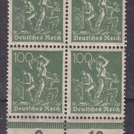Deutsches Reich 187 * * 4er Block Randstück #044407