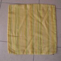 Kissenbezug Bezug für Sofakissen gelb weiß grün ca. 37 cm x 37 cm
