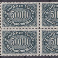 Deutsches Reich 256 * * 4er Block Randstück #044450