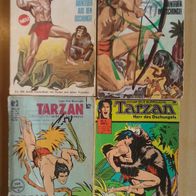 Tarzan Taschenbuch BSV (1. Serie) Konvolut Nr. 1, 2, 3, 5 schlecht erhalten