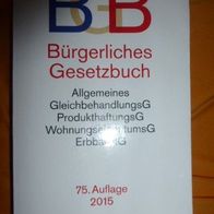 BGB Bürgerliches Gesetzbuch, Becker Texte im dtv, 75. Auflage 2015