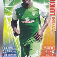 Werder Bremen Topps Match Attax Trading Card 2015 Assani Lukimya Nr.43