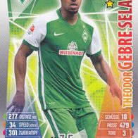 Werder Bremen Topps Match Attax Trading Card 2015 Theodor Gebre Selassie Nr.41