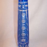 Carl Meltzer & Co. - Haida / Novy Bor - Böhmen, blaue Art Deco Überfangglas Vase