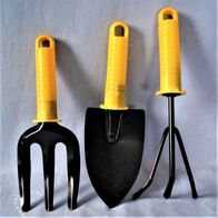 3 teiliges Set Garten Friedhof Harke, Schaufel, Dreizack NEU