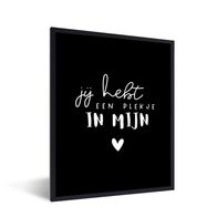 Poster 60x80 cm Zitate Herz Liebe Schwarz Weiß kaufen bei