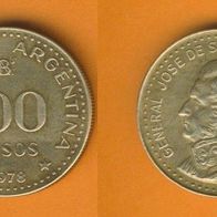Argentinien 100 Pesos 1978 200. Geburtstag von José de San Martín