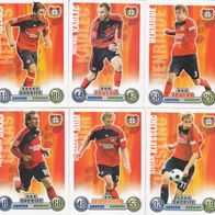 6x Bayer Leverkusen Topps Match Attax Trading Card 2008
