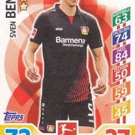 Bayer Leverkusen Topps Match Attax Trading Card 2014 Sven Bender Nr.207