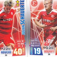 2x Fortuna Düsseldorf Topps Trading Card 2015