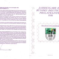 BRD / Bund 1986 Jahresgabe des Bundes Deutscher Philatelisten e. V. 1986 MiNr. 1274