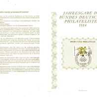 BRD / Bund 1984 Jahresgabe des Bundes Deutscher Philatelisten e. V. 1984 MiNr. 1206
