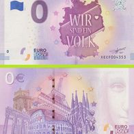 0 Euro Schein 30 Jahre Deutsche Einheit XECF 2018-1 selten Nr 4390