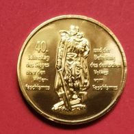 10 DDR Mark Münze 40. Jahrestag Befreiung von 1985, 24 Karat vergoldet
