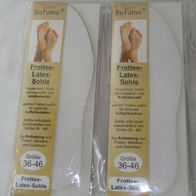 10 Paar Bofuma® Einlegesohlen Größe 36-46 zuschneidbar Frottee Latex Sohle
