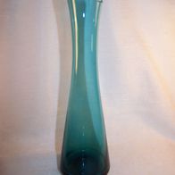 Petroliumgrüne Glas-Vase, 60/70er Jahre
