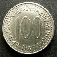 Jugoslawien, 100 Dinara - 1987