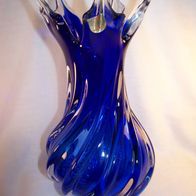 Bohemia Glas Vase / " Rubin Glass " - Josef Hospodka / Böhmen 60er Jahre