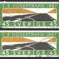 Schweden, 1967, Michel-Nr. 589 A + C, gestempelt