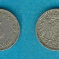 Kaiserreich 5 Pfennig 1914 E