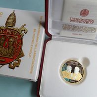 Vatikan 2021 5 Euro PP Sonder -Gedenkmünze Silber Gold vergoldet Petrus u. Paulus