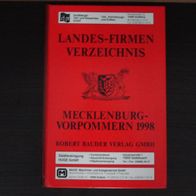 Landes Firmen Verzeichnis Mecklenburg-Vorpommern 1998 Adressbuch Branchenbuch nerwer