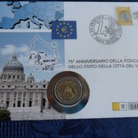 Vatikan 2004 2 Euro 75 Jahre Vatikanstaat als Numisbrief Europe Edition