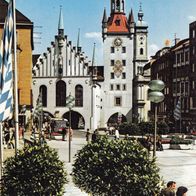 AK München Marienplatz mit Altem Rathaus 1470 in Farbe