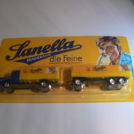 Modellauto Werbe Truck Sanella Margarine die Feine (Neu + OVP)