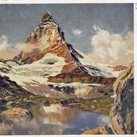 AK Das Matterhorn in Farbe - Gemälde - unbenutzt