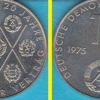 1975 DDR 20 Jahre Warschauer Vertrag 10 Mark Stempelglanz (Exportqualität)