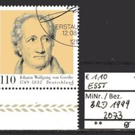 BRD / Bund 1999 250. Geburtstag von Johann Wolfgang von Goethe MiNr. 2073 ESST -1-