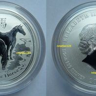 Australien 50 Cents 2014 Lunar II Horse Silber BU