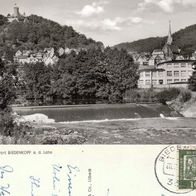 AK Biedenkopf an der Lahn s/ w von 1962 mit Wasserfall