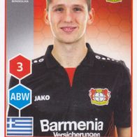 Bayer Leverkusen Topps Sammelbild 2017 Panagiotis Retsos Bildnummer 174