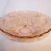 ART-Deco Apricot-Pressglas-Schale * **