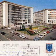 AK Nantes Place Bretagne mit Autos in Farbe von 1967