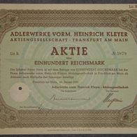 Adlerwerke vorm. Heinrich Kleyer Akt.-Ges. 1935 100 RM